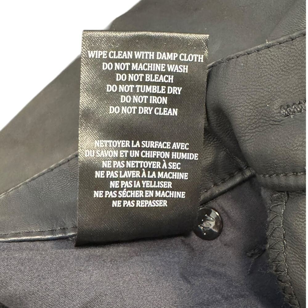 NWT BlankNYC Silent Vegan Leather Denim Moto Pants - Picture 15 of 16